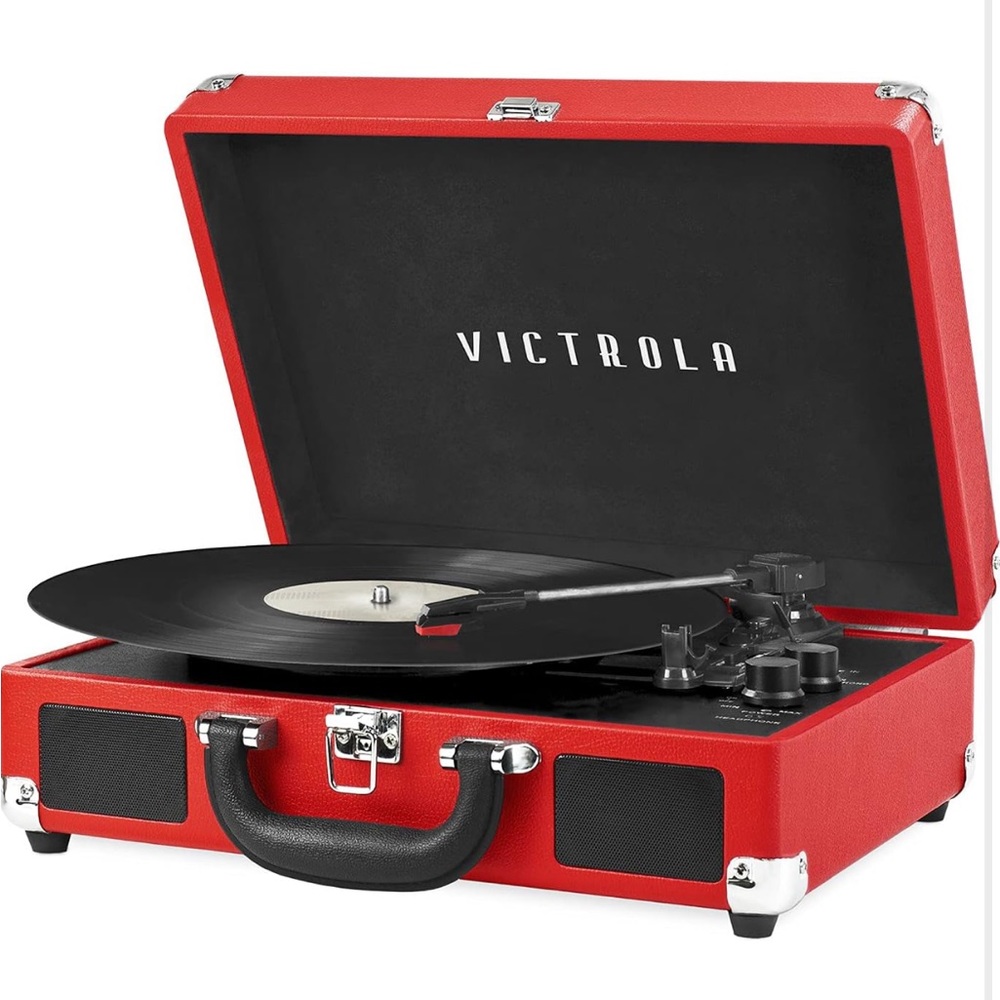 Victrola Vintage 3-Speed Bluetooth Portable Suitcase Record Player